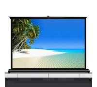 EIYAVVIDV Écran De Projection De Table Mobile 20 30 40 50 Pouces Écran De Cinéma Manuel Rétractable, Portable Écran De Projecteur Sur Pied Pour Intérieur Et Extérieur(50inch-4:3)