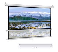 EIYAVVIDV Écran De Projection Manuel 60/72 Pouces, Écran De Cinéma À Enroulement Automatique, Écran Videoprojecteur Pour Cinéma Maison Bureau Voyage(60"(4:3))