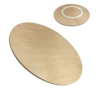 EIYAVVIDV Plateau De Service Rotatif En Bois Lazy Susan Rond Ø 50cm 60cm 70cm 80cm 90cm 100cm Plateau Tournant Pour Table À Manger Grand Plateau Rotatif Silencieux(Wood,80cm (30 in))