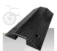 EIYAVVIDV Rampes De Seuil De Pont Pour Fauteuil Roulant, Rampe Antidérapante, Rampe Handicapé De Caoutchouc, Rampe De Trottoir 40x40x8cm Pour Portes, Allée(80 * 40 * 8cm/31.5 * 15.7 * 3.1in)