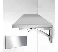 EIYAVVIDV Table Murale Rabattable INOX 304, Table Pliante pour Cuisine, Blanchisserie, Salon, Petits Espaces, Bureau Flottant Table De Travail Fixée Au Mur(150x30cm/60x12in)