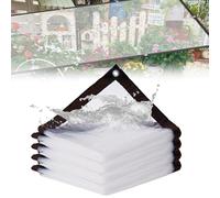 EIYCY Bâches Transparentes Robustes et imperméables, avec œillets, pour terrasse, poulailler, Porche, Jardin, Camping(Size:2×8M/6.6×26.4ft)