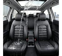 EIYCY Housses Siège Auto pour Mercedes 190 W201 5 Places Cuir PU | Ensemble avant et arrière 5 places en cuir PU,respirant et imperméable,avec protection durable des sièges,Noir