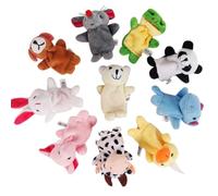EIYVPRA 10 pièces marionnettes à doigts Marionnettes à Doigts Petit Cadeau d'anniversaire d'enfant Ensemble de Jouets en Peluche pour garçons et Filles Cadeaux pour Noël, Pâques et fête d'enfants