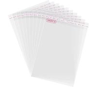 EIYVPRA 200 Pcs Sac Plastique Transparent 12x14+3cm Sachet Cellophane Sacs Auto-adhésifs Plastique OPP Sachet Biscuit Sachet Emballage Transparent Petits Sac Bonbon pour Chocolats Bijoux Cadeau Noel