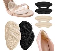 EIYVPRA 4 Paires Semelles Gel Coussinet Plantaire Avant Pied Antidérapant Metatarsien, Demi Semelles Chaussures pour Femme, Talons Hauts, Taille Universelle, pour Les Femmes Haut Talon
