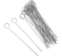 EIYVPRA Piques à Brochettes Plates en Acier Inoxydable, 15, 20, 25 cm, Lot de 30, pique brochette, pic a brochette, brochettes pour barbecue, pique a brochette