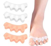EIYVPRA Separateur Orteil, 4 pcs Séparateurs D'orteils, Correcteurs D'orteils, Toe Spacer, Séparateur Orteil, 2 paires différentes, Orteils en Griffe, Orteils Courbés, pour Détente et Étirement