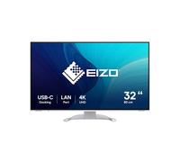 EIZO FlexScan EV3240X-WT Écran LCD 31.5" 4K UHD (3840x2160) IPS LED 5ms, Hub USB-C (94W), HDMI/DisplayPort, Blanc, sRGB 100%, Montage VESA