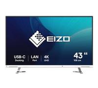 EIZO FlexScan EV4340X-WT - Écran LED - 42.5" - 3840 x 2160 4K @ 61 Hz - IPS - 350 cd/m² - 1000:1 - 5 ms - 2xHDMI, DisplayPort, USB-C - haut-parleurs - blanc Blanc G