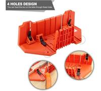 Ej.Life Boîte à Onglets de Serrage 35,6 cm - Pour Scie à Main et Coupe du Bois - Pince Intégrée - Plastique Résistant