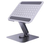 EJAY Support pour ordinateur portable avec hub USB rotatif à 360°, rehausseur d'ordinateur avec 3 ports USB-A 1 USB-C 5 Gbit/s, support pliable en aluminium pour ordinateur portable, support