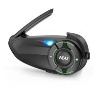 EJEAS Q8 Mesh Interphone Moto Bluetooth Couple Étanche Casque Interphone jusqu'à 6 Motards avec Partage de Musique, Annulation du Bruit, Universel (1 Paquet)