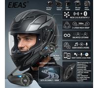 EJEAS Q8 Motorcycle Helmet Mesh 3.0 Intercom Headset Bluetooth 5.1 Music Sharing APP Network Interphone motorcycle helmet intercom system motorcycle helmet bluetooth earphone,with EUC remote 2pcs Q8 a