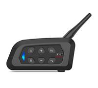 EJEAS V4 Plus - Interphone de moto - Bluetooth 5.1 - Avec réduction du bruit FM et CVC - Pour 4 personnes - Intercom en duplex intégral (1 pièce)