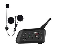 EJEAS V6 Pro 1200M BT Bluetooth interphone Moto Casque de Moto Interphone Duplex Interphone Casque avec contrôle du Bruit avancé pour Un Maximum de 6 Coureurs (1 pièce)