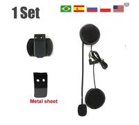 EJEAS V6 PRO Casque Interphone Clip 3.5mm Microphone Haut Parleur Casque pour Vnetphone V4 Moto Bluetooth Interphone- 1 Set[D6682]