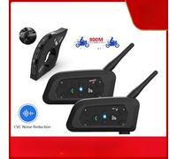 EJEAS V6 PRO + Interphone pour casque de moto, casque Bluetooth, Support EUC CVC, réduction du bruit, étanche IP67, temps de veille 260H Double Pack