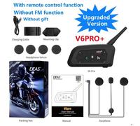 EJEAS V6 PRO +/PLUS casque de moto Bluetooth talkie-walkie 6 cavalier Distance 800 mètres étanche IP67- 1PCS V6 PRO Plus -A