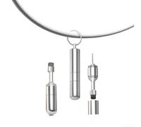 Ejecteur de carte SIM compact avec fonction de nettoyage des écouteurs, accessoire porte-clés en alliage d'aluminium gris pour un usage quotidien