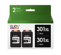 ejet Cartouches d'encre 301XL remanufacturées – Noir 2-pack pour HP Envy/Deskjet/Officejet