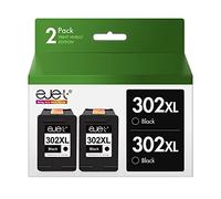 ejet 302XL Remanufacturéd Cartouches d'encre pour HP 302 XL pour HP Officejet 3831 3830 3833 3835 4650 5232 5220 5230 Envy 4520 4521 4524 4527 Deskjet 3630 2130 3630 3634 (Noir, 2 Pack)