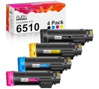 ejet Cartouche de toner de rechange compatible pour Xerox Phaser 6510 Toner WorkCentre 6515 pour Xerox 6510 6510/dni Workcentre 6515 6515/dni - 106R03477 106R03478 106R03479 106R03480 Haut rendement
