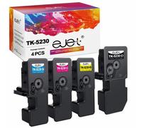 ejet TK5230 Cartouche d'toner Compatible pour Kyocera ECOSYS TK-5230 pour Kyocera ECOSYS P5021cdn, M5521cdn, P5021cdw, M5521cdw (TK5230K TK5230C TK5230M, TK5230Y,4Pack)