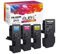 ejet TK5240 Cartouche de Toner Compatible pour Kyocera ECOSYS TK5240 TK-5240 pour Kyocera ECOSYS M5526cdw, P5026cdn, M5526cdn, P5026cdw (TK5240K TK5240C TK5240M TK5240Y, 4-Pack)