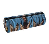 EJFICAHG Sac À Crayons Animaux Mignons avec des Tournesols Trousse À Crayons Trousse De Papeterie Trousse À Stylos Trousse À Cosmétiques Trousse De Maquillage
