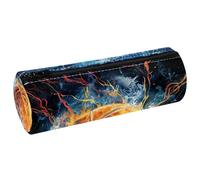 EJFICAHG Sac À Crayons Basket-Ball Flammes Et Eau Trousse À Crayons Trousse De Papeterie Trousse À Stylos Trousse À Cosmétiques Trousse De Maquillage