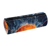 EJFICAHG Sac À Crayons Basketball Flammes Et Eau Trousse À Crayons Trousse De Papeterie Trousse À Stylos Trousse À Cosmétiques Trousse De Maquillage