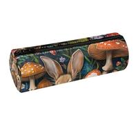 EJFICAHG Sac À Crayons Lapins Escargot Champignons Fleurs Trousse À Crayons Trousse De Papeterie Trousse À Stylos Trousse À Cosmétiques Trousse De Maquillage