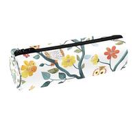 EJFICAHG Sac À Crayons Mignonnes Chouettes Perchées sur des Branches De Tés Trousse À Crayons Trousse De Papeterie Trousse À Stylos Trousse À Cosmétiques Trousse De Maquillage