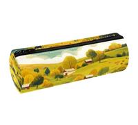 EJFICAHG Sac À Crayons Vaches Et Moutons des Champs Verts Trousse À Crayons Trousse De Papeterie Trousse À Stylos Trousse À Cosmétiques Trousse De Maquillage