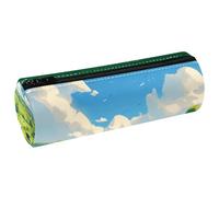 EJFICAHG Sac À Crayons Vaches Et Moutons des Champs Verts Trousse À Crayons Trousse De Papeterie Trousse À Stylos Trousse À Cosmétiques Trousse De Maquillage