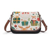 EJFICAHG Sac À Main Pour Femmes Motifs De Noël Du Père Noël Sacoche En Cuir Sac À Bandoulière Sac Messager Imperméable