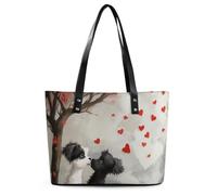 EJFICAHG Sacs À Main Pour Femmes Chiens Sous L'arbre Fourre-Tout En Cuir Sacoche Pour Filles
