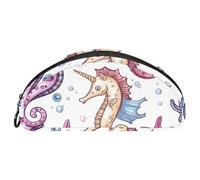EJFICAHG Trousse À Crayons Hippocampe Licorne Motif Étoile De Mer Trousse À Crayons Trousse À Stylos Pochette À Fermeture Trousse De Maquillage Et De Cosmétique Organisateur De Voyage