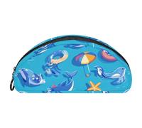 EJFICAHG Trousse À Crayons Set De Dauphins Mignons Trousse À Crayons Trousse À Stylos Pochette À Fermeture Trousse De Maquillage Et De Cosmétique Organisateur De Voyage