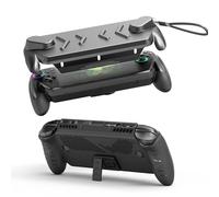 EJGAME Coque de protection complète compatible avec ASUS ROG Xbox Ally/Ally X, coque de protection avec coque avant amovible, design givré antidérapant - Noir