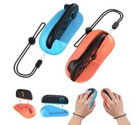 EJGAME Ergonomic FPS Gaming Mouse Grip Compatible with Nintendo Switch 2(2025) JoyCons, Mini Portable Mice for Drag x Drive Game Accessories,2 Pack (Blue and Orange)