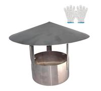 EJGMCNSGB 201 Acier Inoxydable Rond Chapeau de cheminée 4-12.8 in Tuyau Pluie Couvercle, Capuchon d’évent de Toit épaisseur 0.5 Mm/0.02 in, Tuyau de poêle Chapeau évacuation Chapeau(32.5 cm-12.8 in)