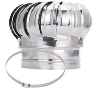 EJGMCNSGB Acier Inoxydable Chapeau de cheminée Rotatif - AntiDowndraught Chapeau extracteur Rotatif intempéries Protection & Oiseau Protection pour 150mm (5.9 Pouce) Tous Fuel PES - Pluie & Ow Shiel