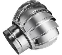 EJGMCNSGB amélioré Acier Inoxydable Chapeau de cheminée 200mm Ventilation pour toits cheminées & Factories - Pluie & Vent Protection Flux d’air amélioré efficacité