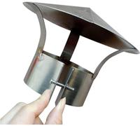 EJGMCNSGB Cheminée, Chapeau de cheminée en Acier Inoxydable, diamètre de la cheminée, Conduit, Ventilation, Chapeau de Pluie, Capot (Taille : 130 mm)