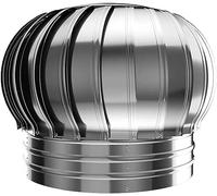 EJGMCNSGB Cheminée en Acier Inoxydable avec volet Rotatif Anti-refoulement pour foyers et conduits de Ventilation, Chapeau de cheminée, Protection Contre la Pluie et la Neige, 250 mm (110 mm)