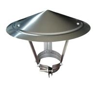 EJGMCNSGB Couvercle de cheminée Conique en métal à Toit Rond avec Protection Contre Les Oiseaux, la Pluie et la Neige pour la Ventilation du Conduit d'évacuation (D8cm x 20cm/3,15" x 7,87")