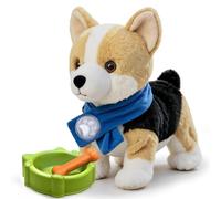 eJog Pup Chien Interactif Enfant à Commande Vocale, Peluche Chien Qui Marche, Parle, Aboie, Remue la Queue, Jouet Électronique, Chiot en Peluche, Cadeau pour Enfant dès 18 Mois