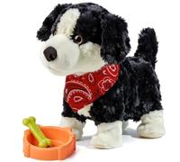 eJog Pup Chien Interactif Enfant à Commande Vocale, Peluche Chien Qui Marche, Parle, Aboie, Remue la Queue, Jouet Électronique, Chiot en Peluche, Cadeau pour Enfant 3+ Ans